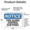 Signmission Fire Alarm Control Sub Panel, 24 in W x Rectangle, Vinyl Decal OS-2PACK-NS-D-1824-L-12525 - alternate 2